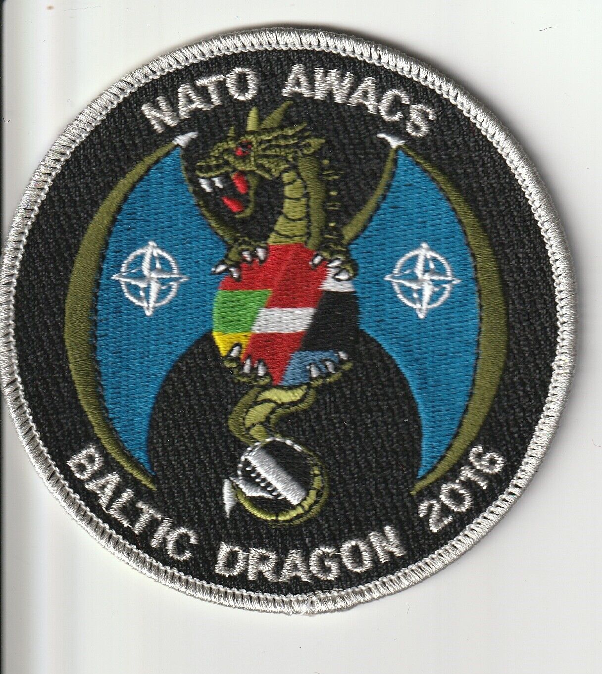  air force NATO AWACS BALTIC DRAGON 2016 Lithuania,Latvia,Estonia patch 