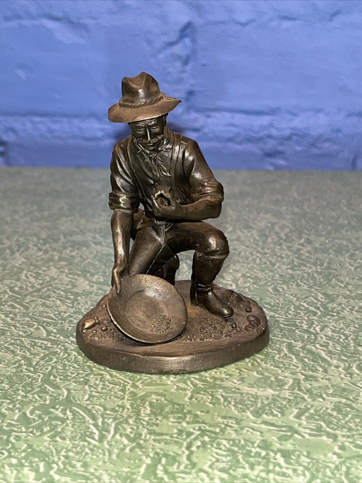The Franklin Mint  “The Prospector” 1836-1855, Fine Pewter Dated 1974