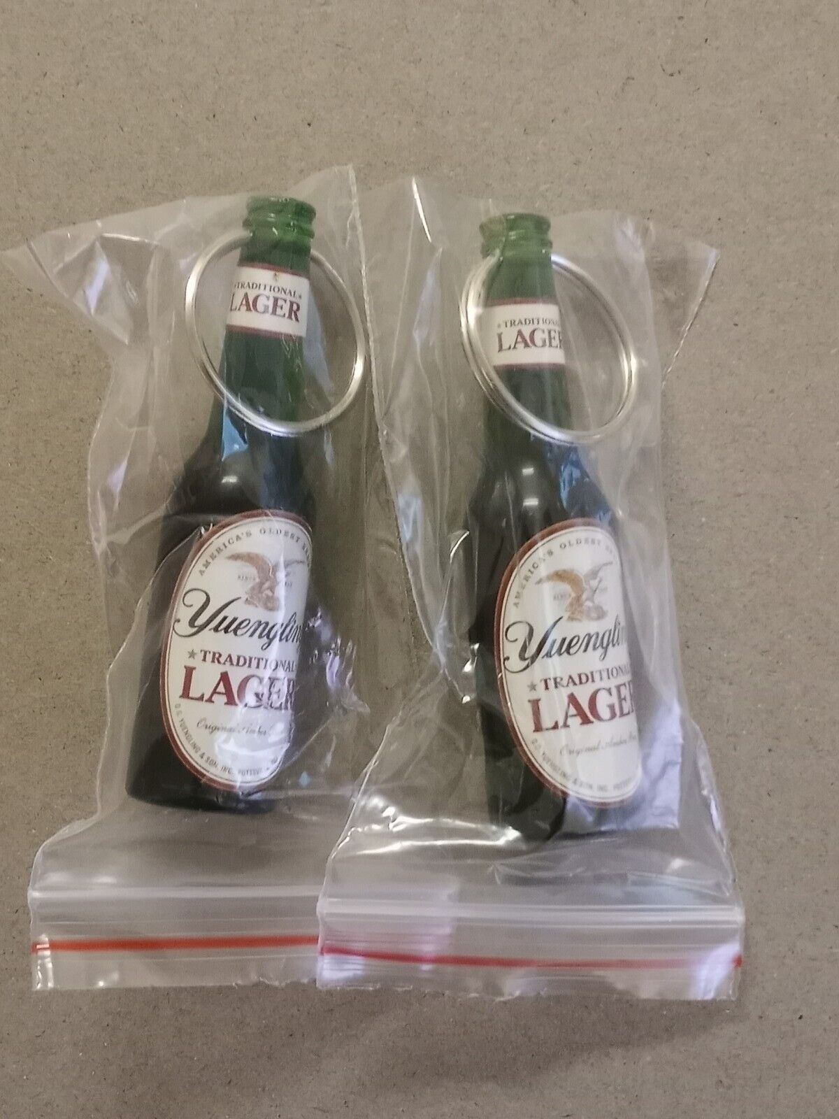 Yuengling Traditional Lager miniature beer bottle opener keychain Lot Of 2 