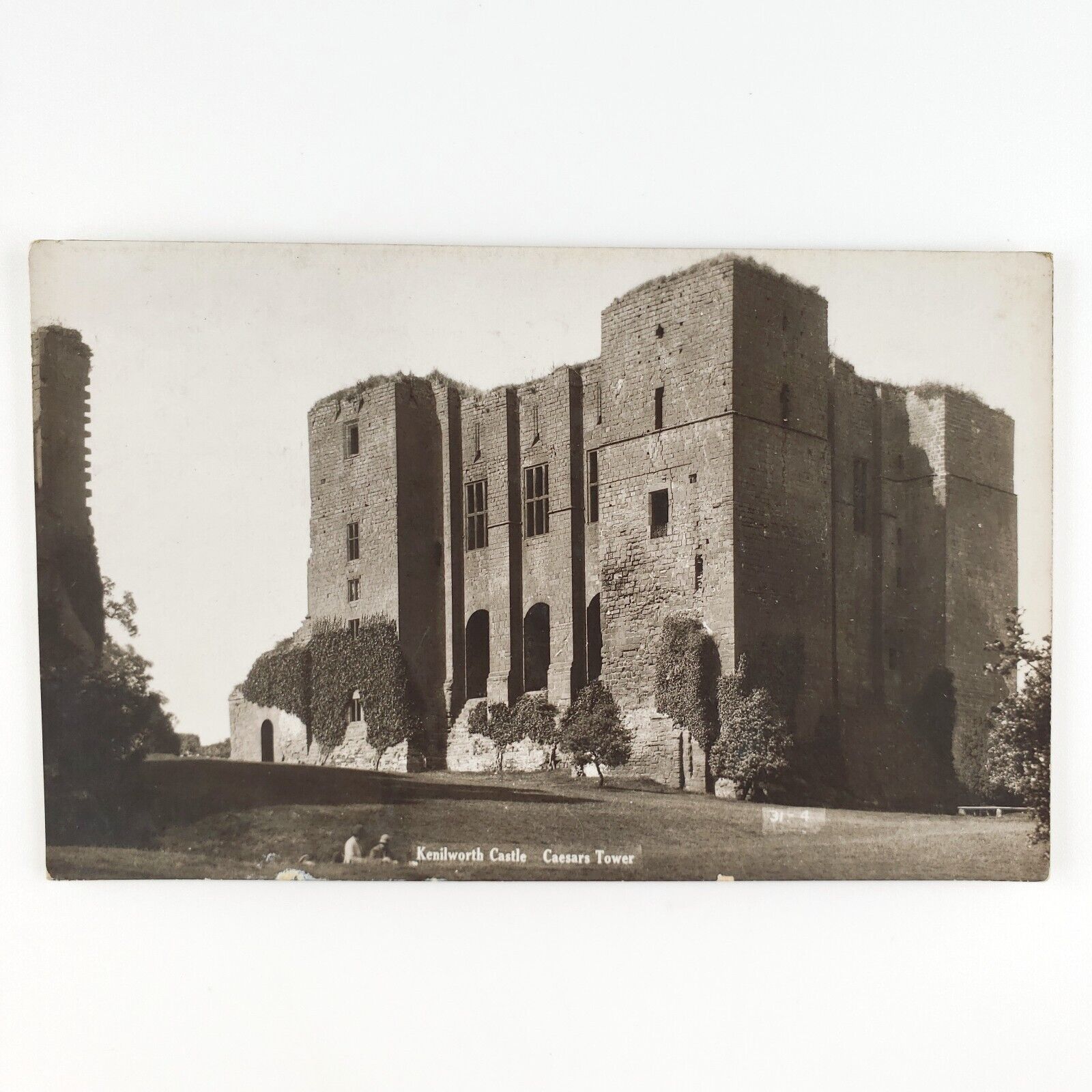 Kenilworth Castle Tower RPPC Postcard 1940s Warwickshire England Photo Art D1377