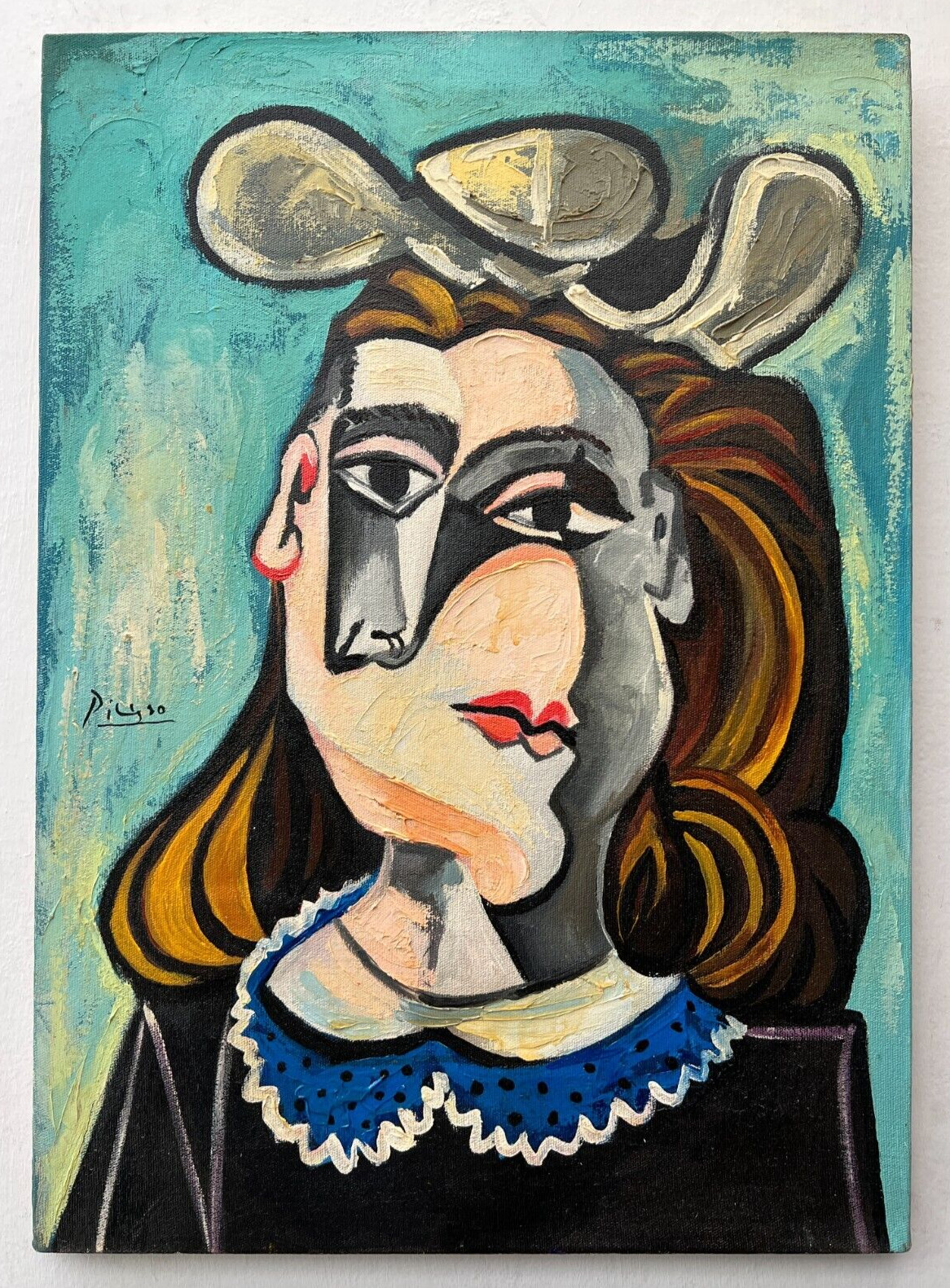Pablo Picasso (Handmade) Oil Painting on canvas signed & stamped