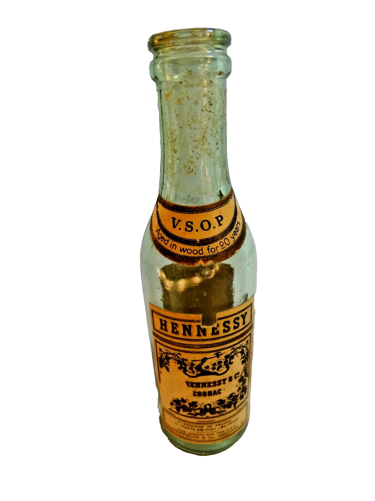 Vintage Hennessy V.S.O.P. Cognac Miniature Airplort Airplane Bottle