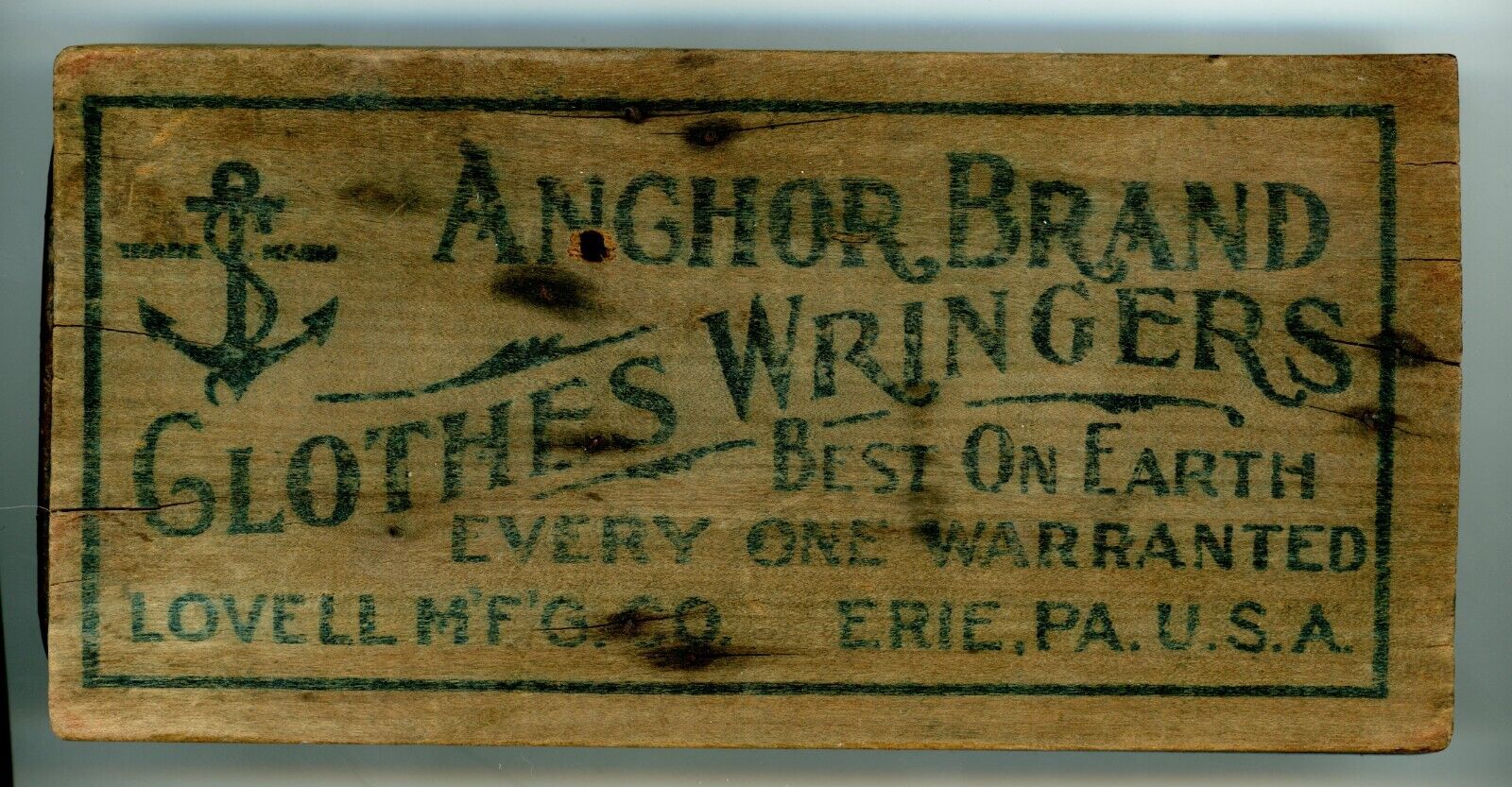 Early 1900s Unusual Anchor Brand Clothes Wringers, Erie, Pa., Wooden Rat Trap