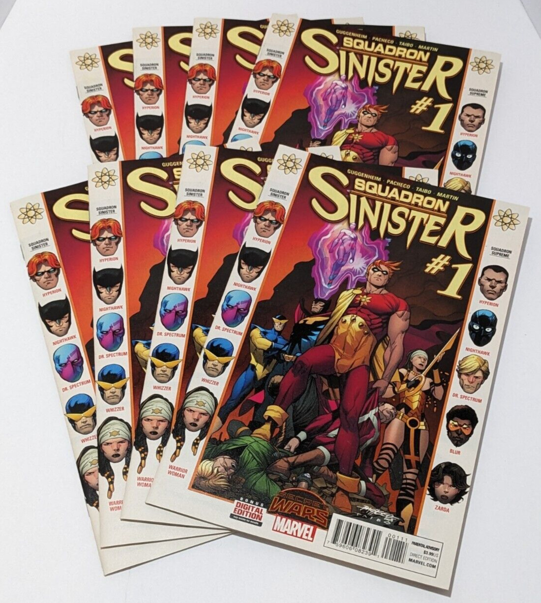 Lot of 8 Squadron Sinister #1\'s 2015