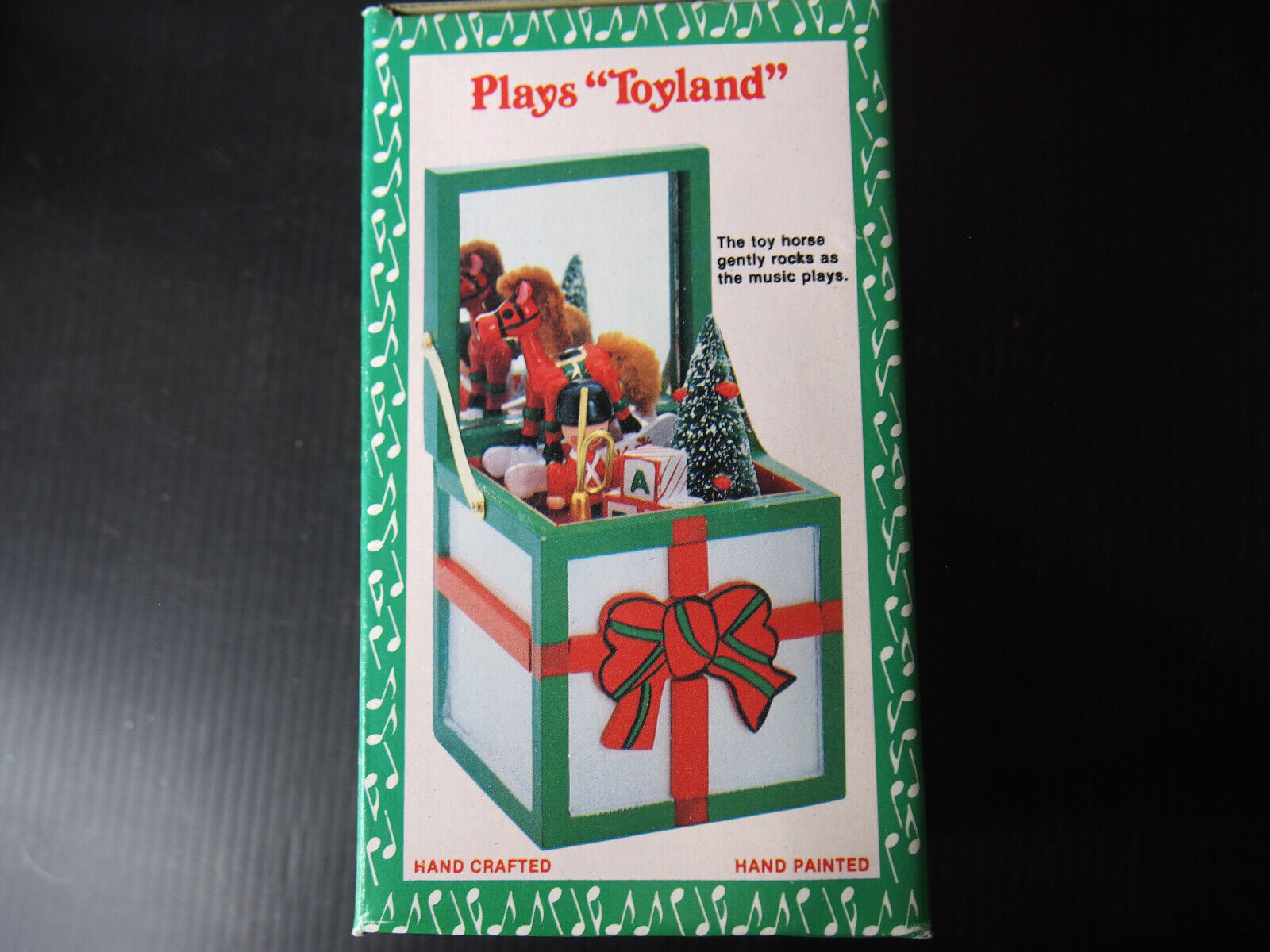 1970s Toyland Christmas Wooden Music Box Giftco -