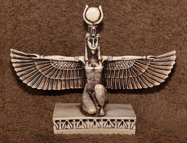 UNIQUE MASTERPIECE Winged Pharaonic Statue Of Goddess Isis Ancient Egyptian BC