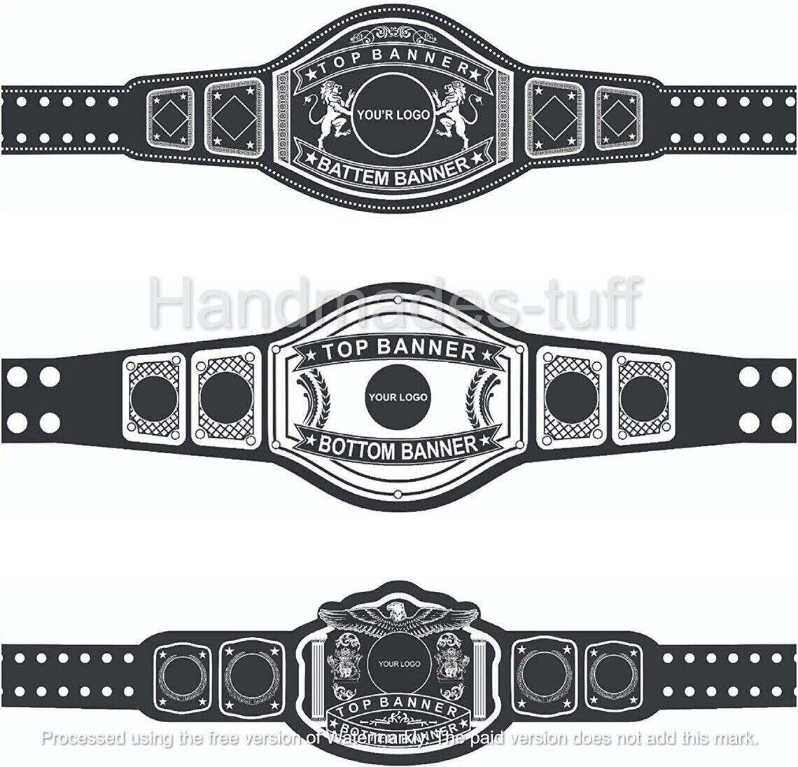 Customize Title Belt Customize your belt according to your need. 4mm Plates