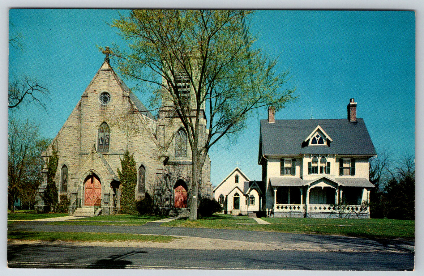 c1960s Grace Episcopal Church Old Saybrook Connecticut Vintage Postcard