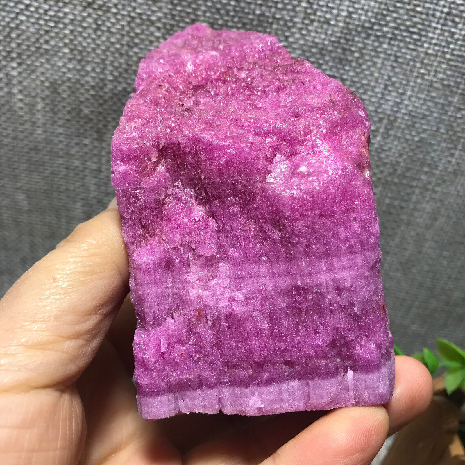 TOP 376g Rose red corundum from Afghanistan rough without any treatment 02