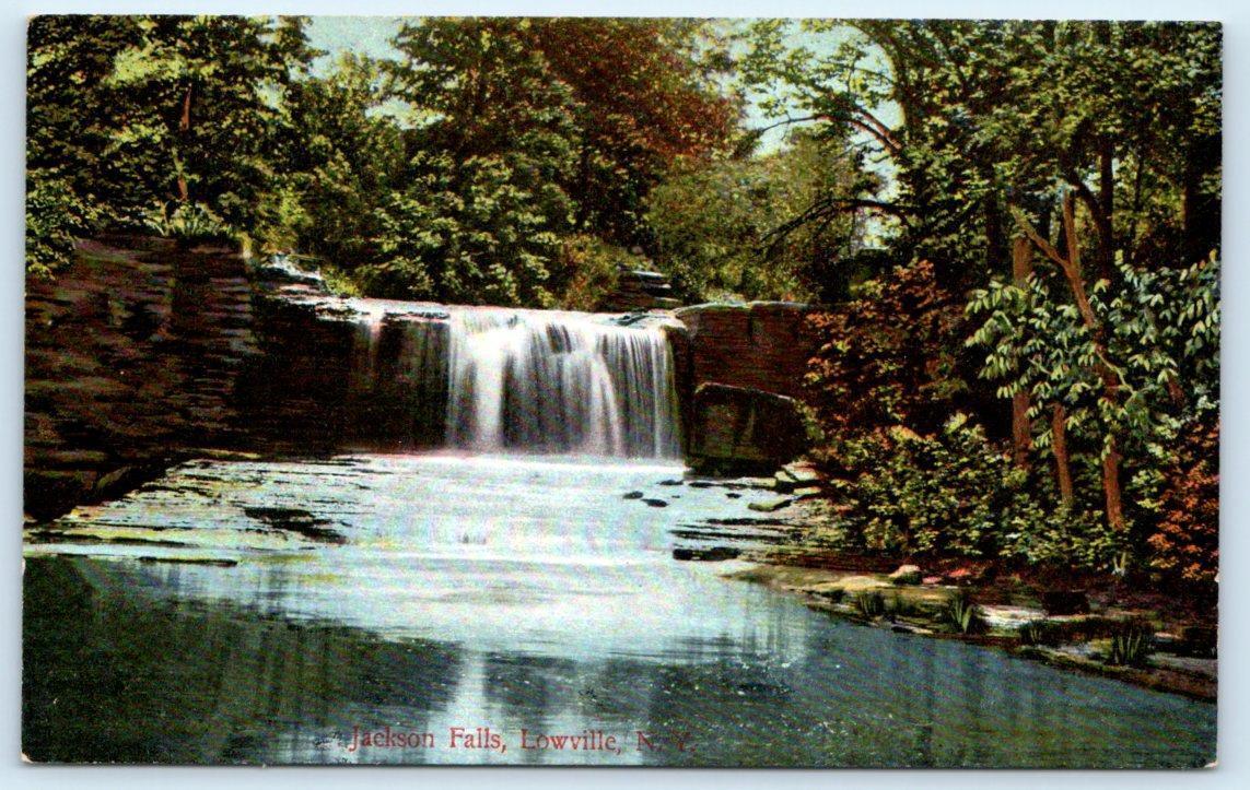 LOWVILLE, NY New York ~ Lewis County  JACKSON FALLS  c1900s Postcard