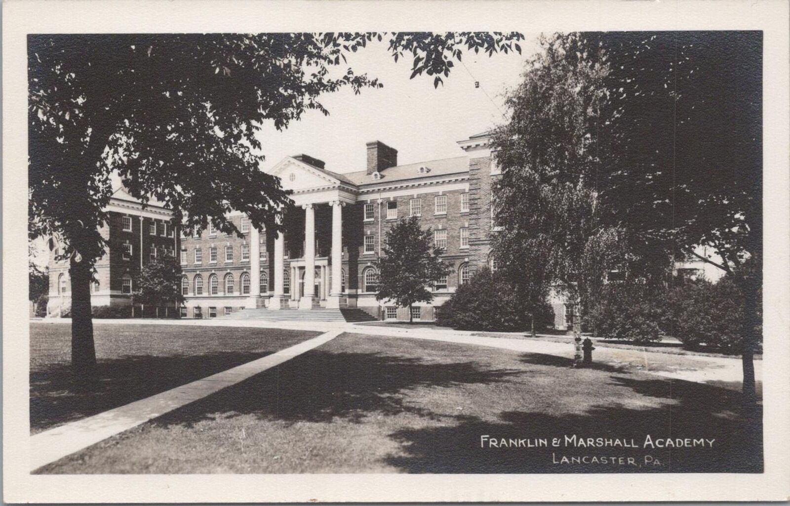 RPPC Postcard Franklin & Marshall Academy Lancaster PA 