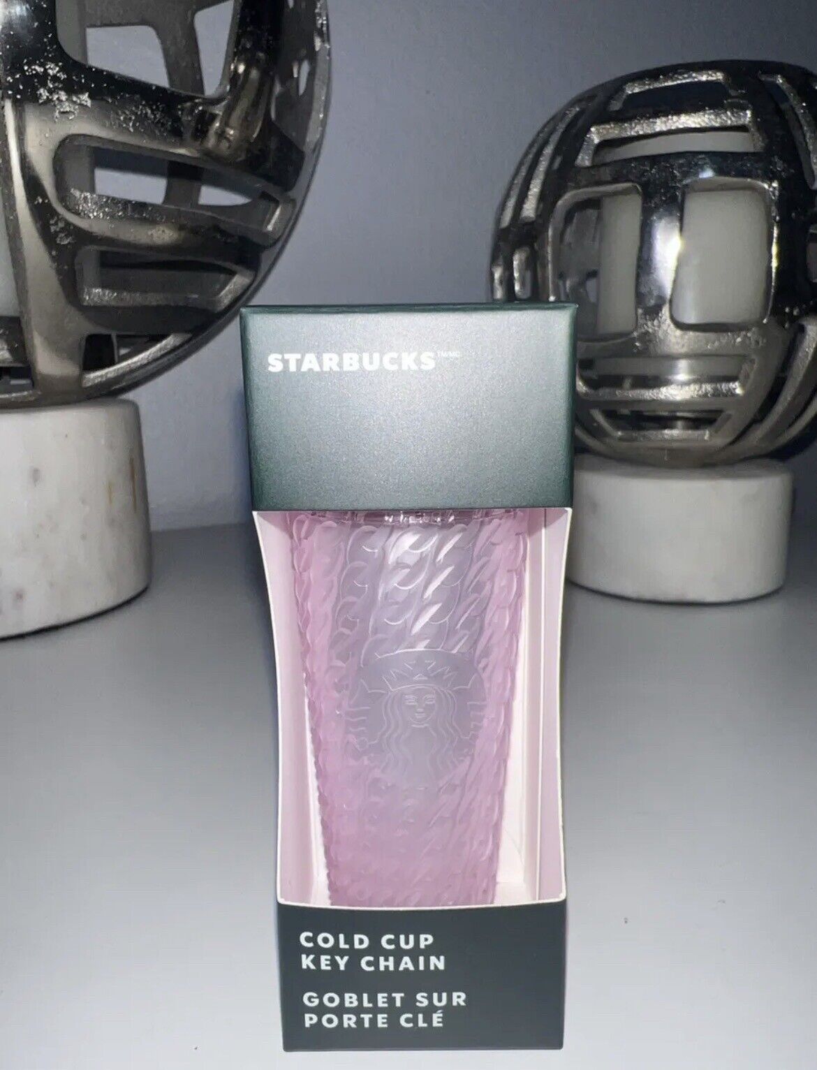 Starbucks Spring 2024 Mini Cup Keychain Pink Soft Touch
