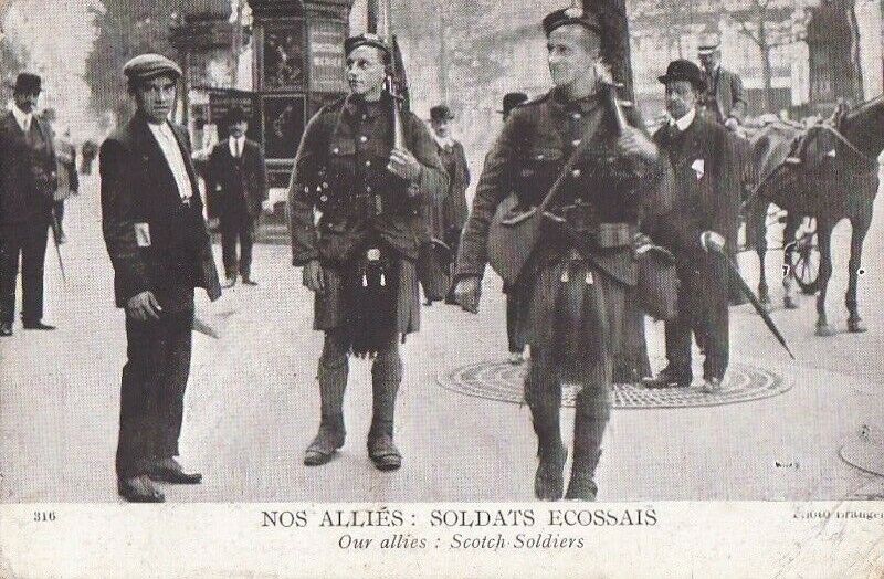 CPA 75 PARIS NOS ALLIES: SCOTCH SOLDIERS - OUR ALLIES: SCOTCH SOLDIERS 1919
