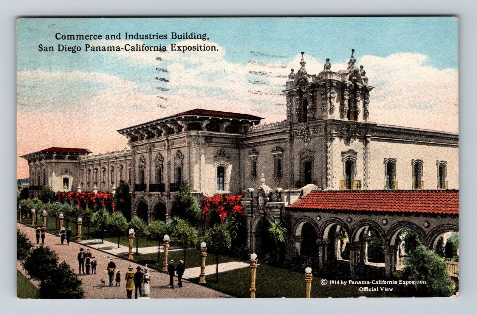 San Diego CA-California Commerce And Industries Building Vintage c1915 Postcard