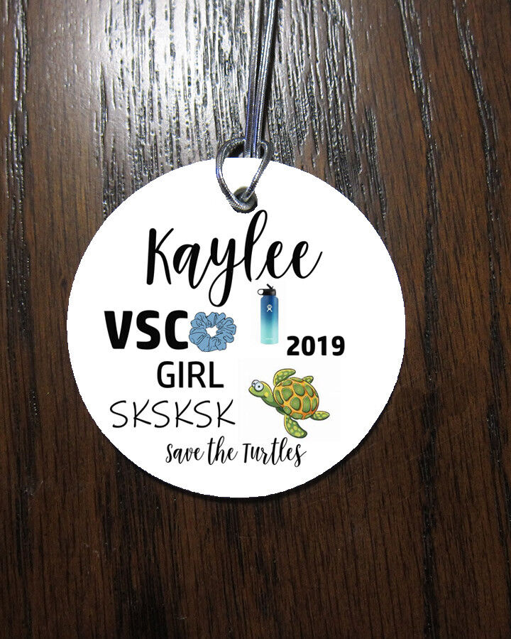 VSCO Girl  Christmas Ornament  2021 custom personalized save the turtles