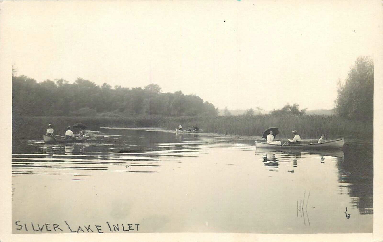 Postcard RPPC C-1910 New York Perry Silver Lake Inlet 24-5092