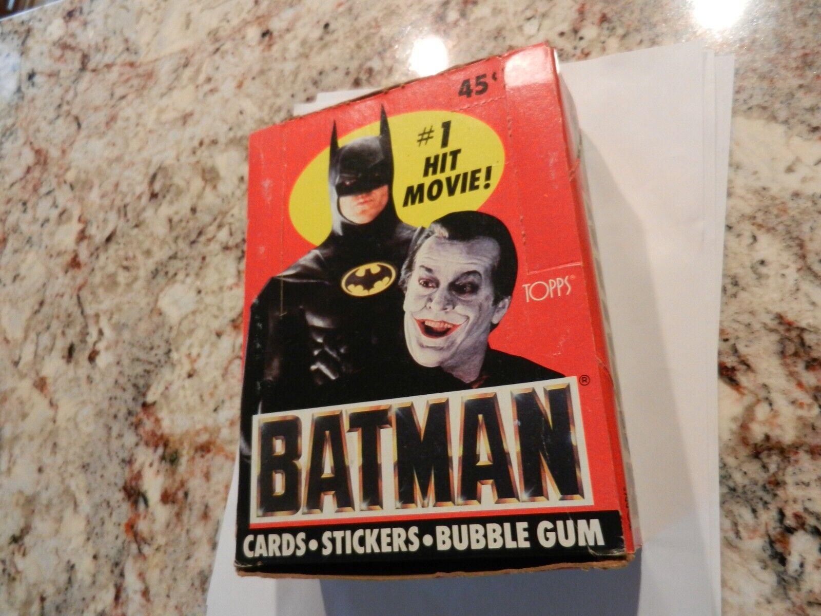 BATMAN 1989 movie Topps DISPLAY BOX empty Jack Nicholson Michael Keaton