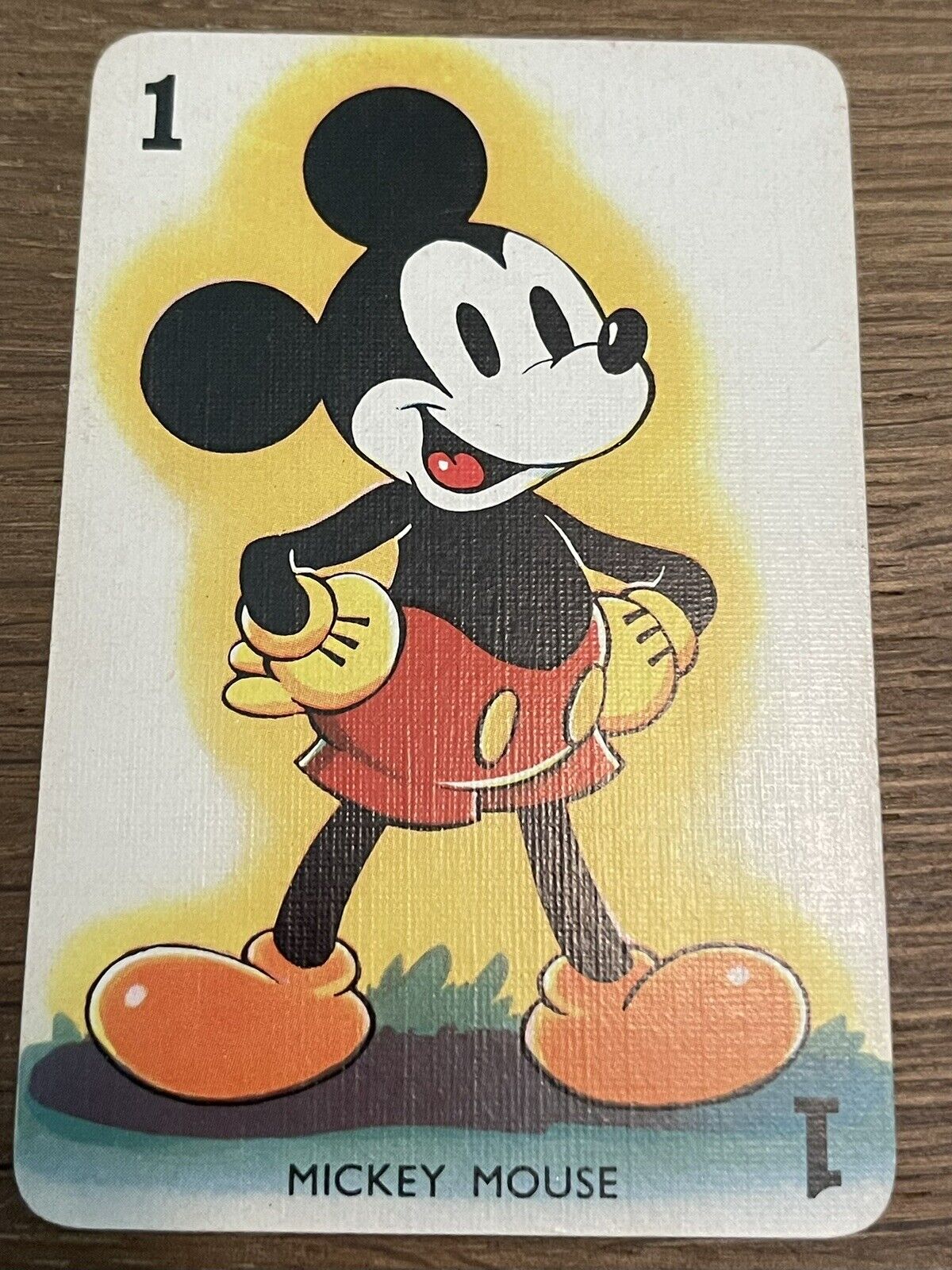 VINTAGE 1938 CASTELL MICKEY MOUSE SHUFFLED SYMPHONIES CARD AMAZING