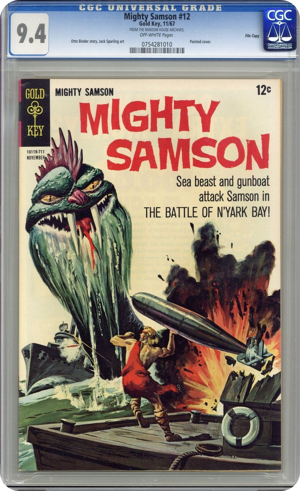 Mighty Samson #12 CGC 9.4 1967 0754281010