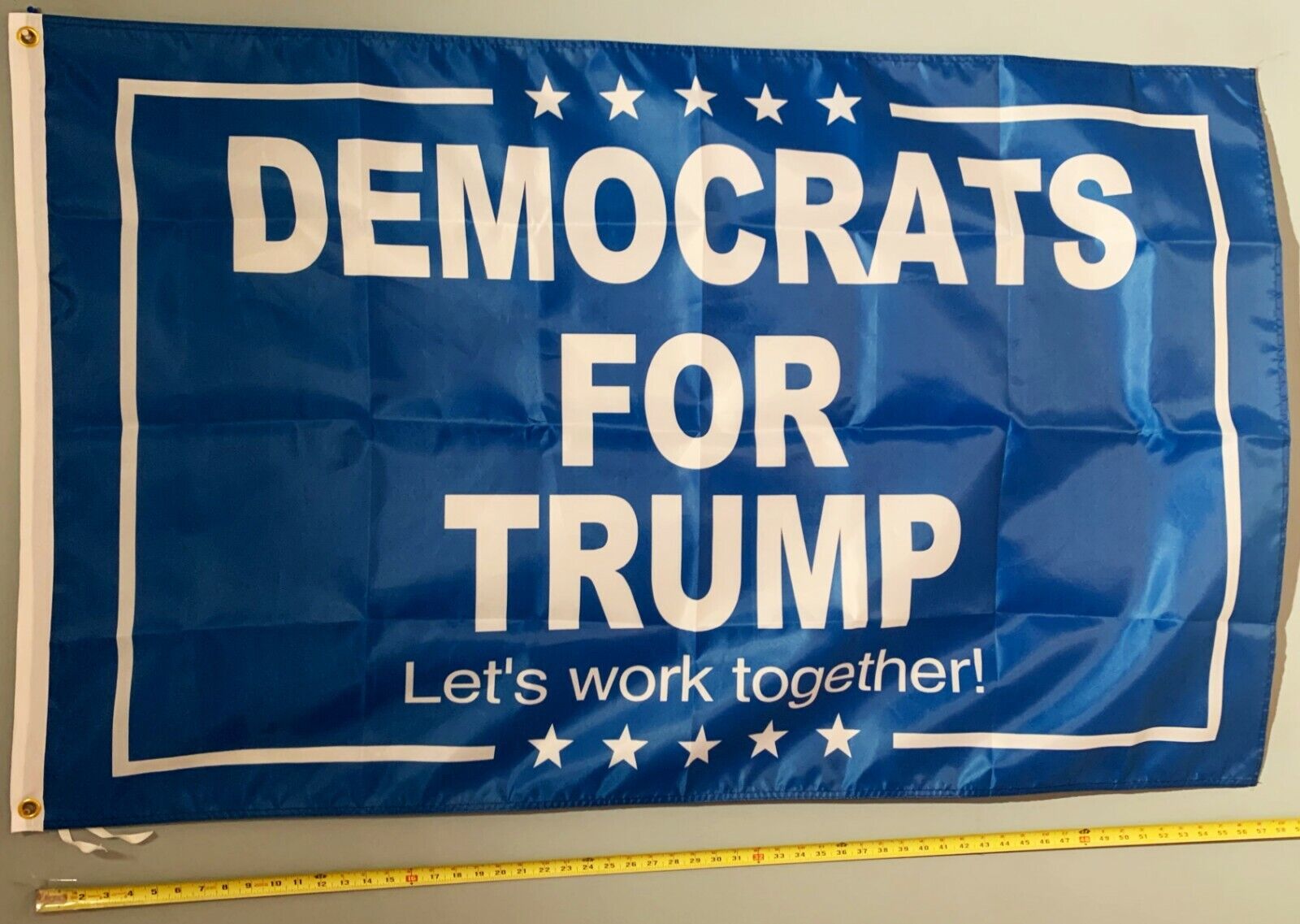 DONALD TRUMP FLAG FREE USA SHIP Democrats For Trump 2024 Desantis USA Sign 3x5\'