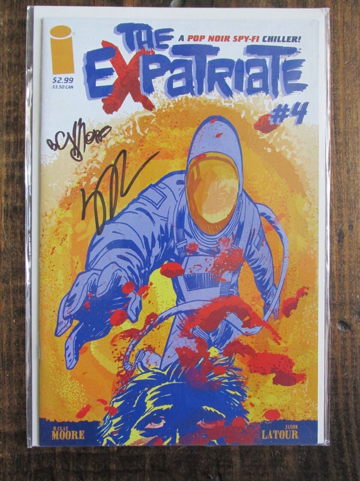 Image 2005 THE EXPATRIATE Comic Book # 4 Autographed by Clay Moore Auto