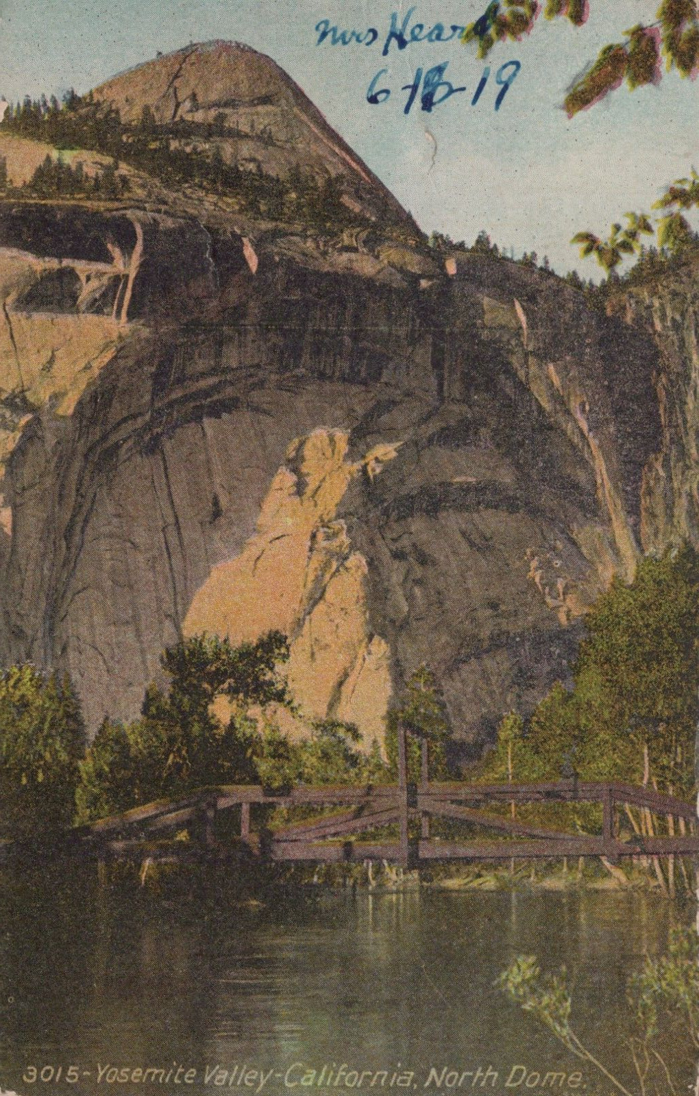 Yosemite Valley California North Dome Posted Divided Back Vintage Postcard