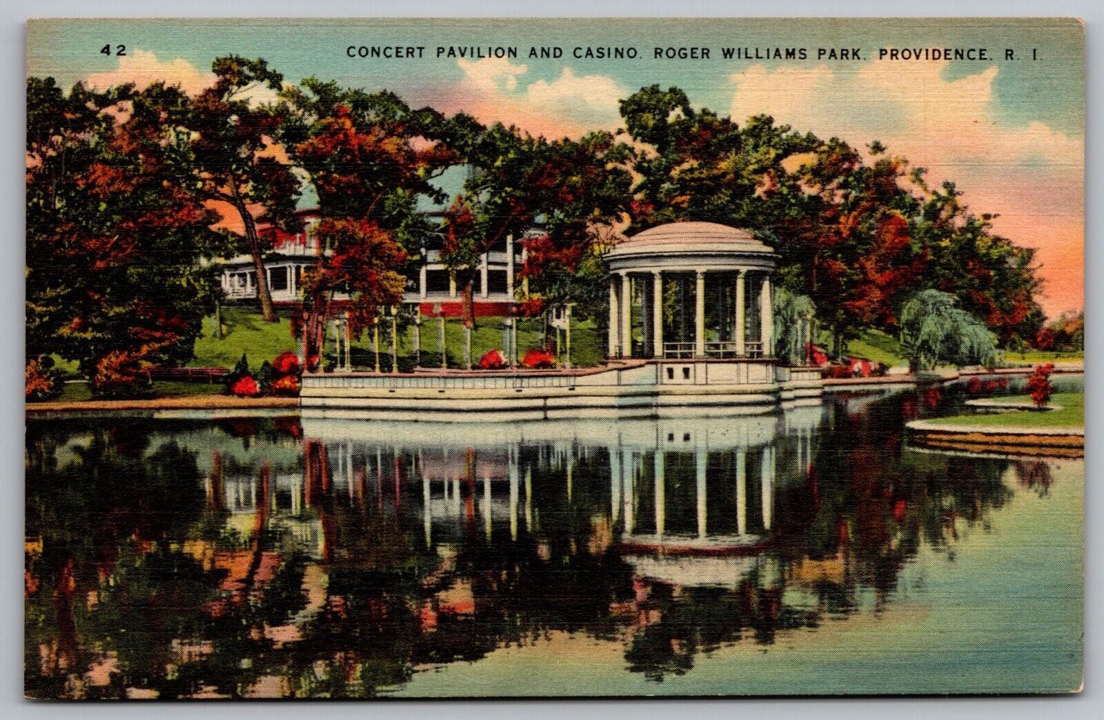 Concert Pavilion An Casion Roger Williams Park Providence Rhode Island Postcard