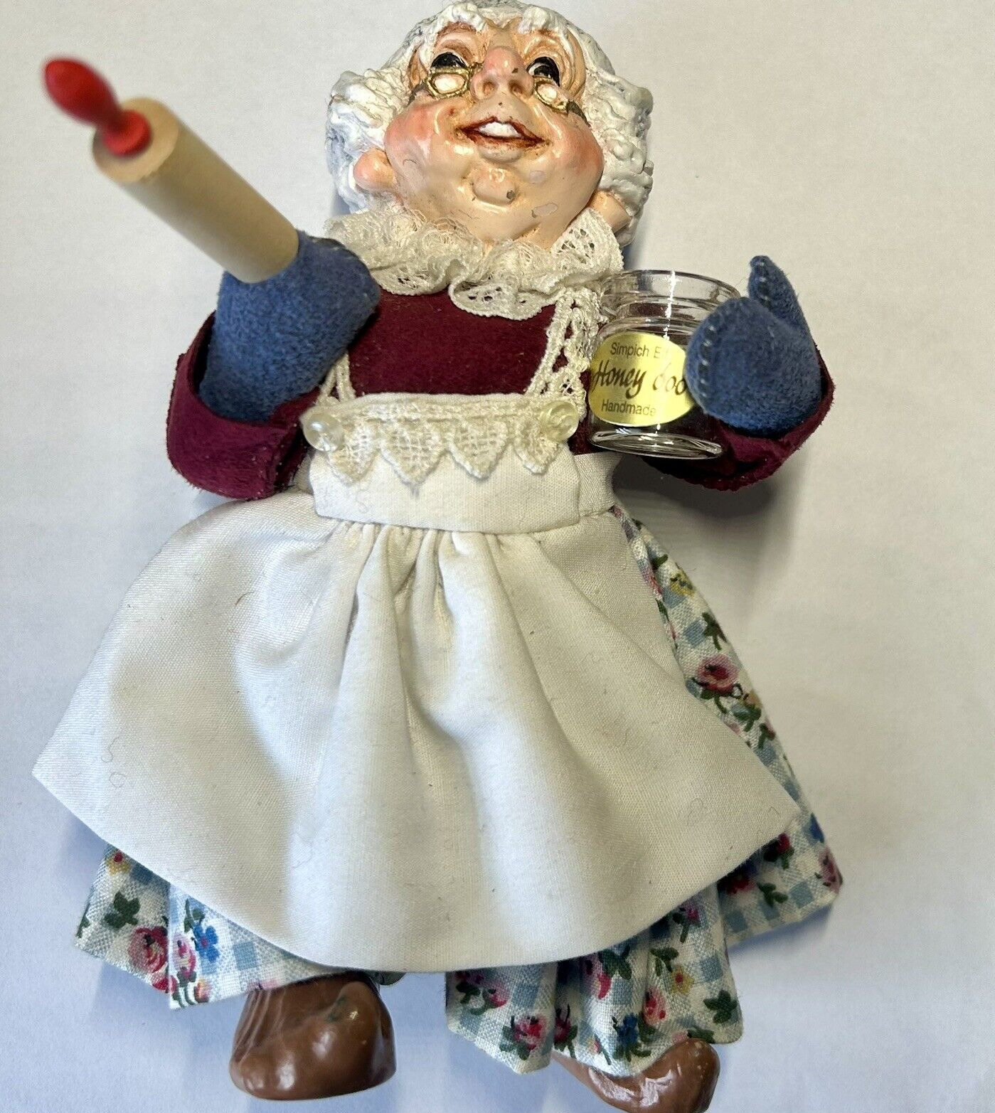 Vintage Simpich 1985 Honey Doo Elf Figure With Rolling Pin (SH)