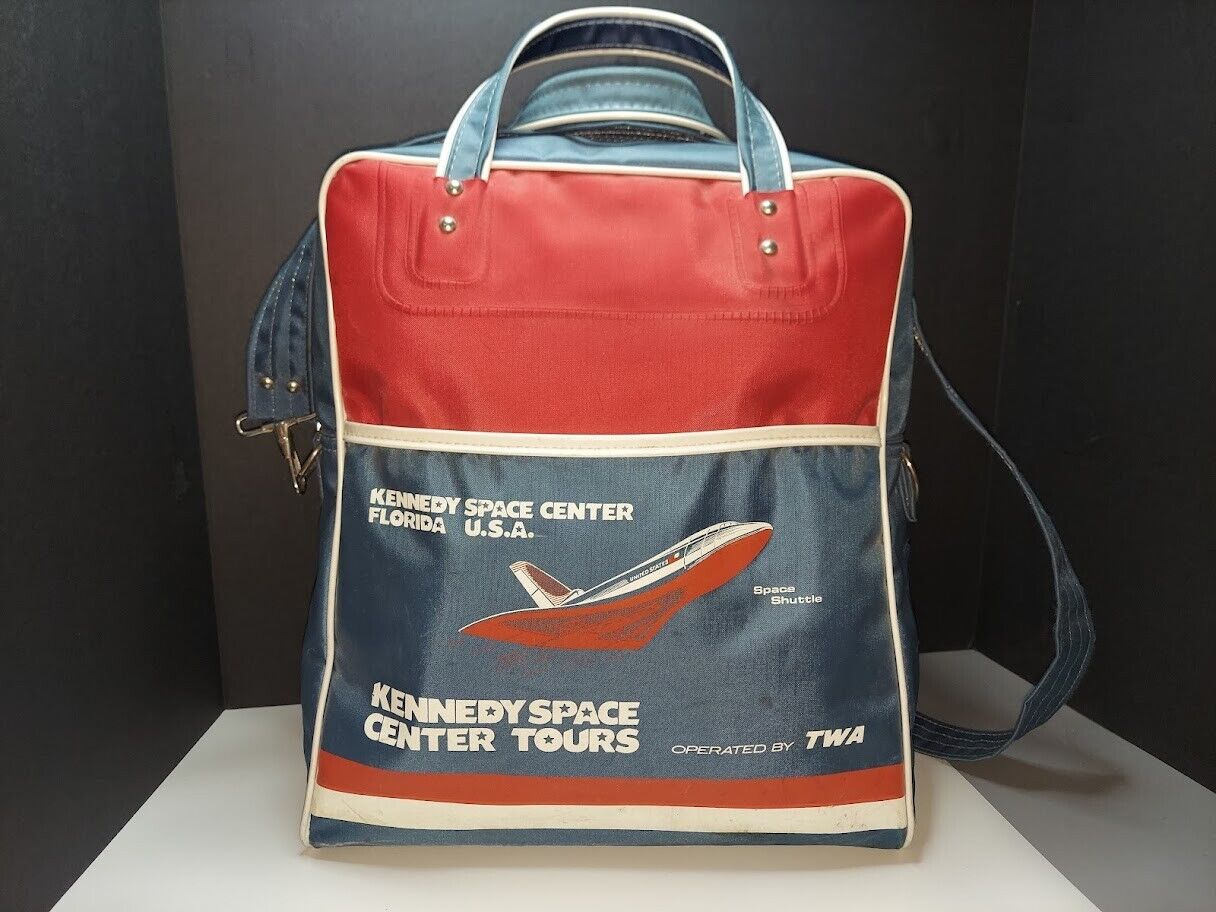 Vintage NASA Kennedy Space Center TWA Airline Tote Travel Bag