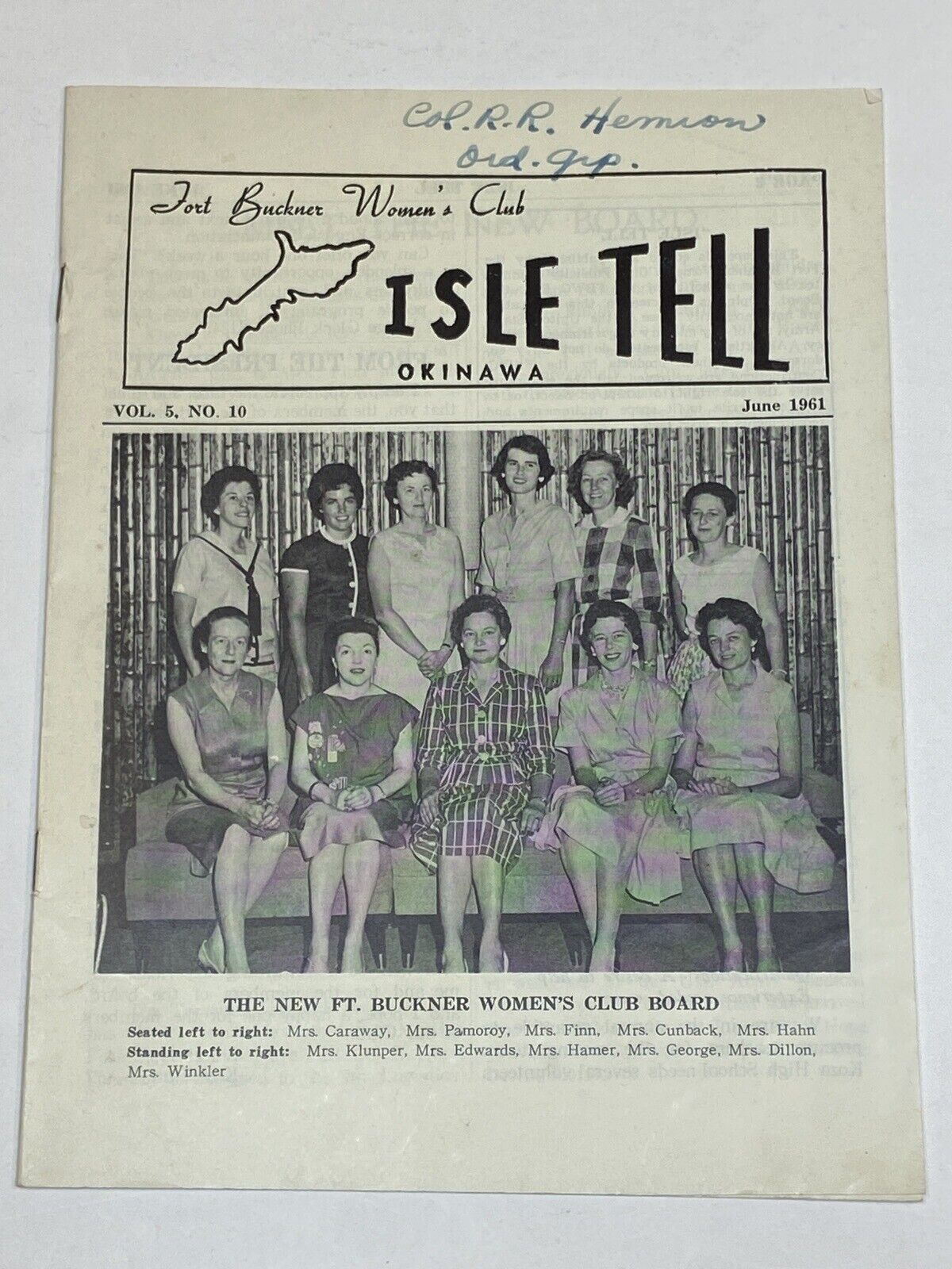 Isle Tell Okinawa Japan American Womens Newsletter June 1961 History Old Haebaru