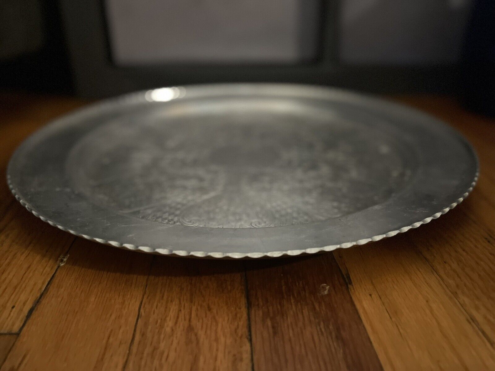 vintage aluminum serving tray