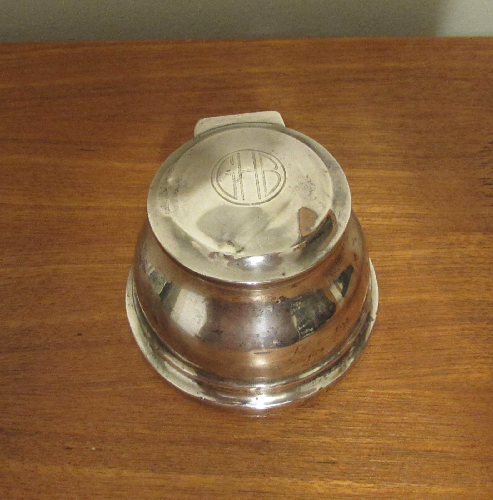 Vintage Asprey and Co silver inkwell 1924