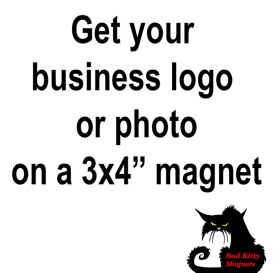 Custom Your Photo Business Logo Card High Quality Metal Fridge Magnet 3x4 8963