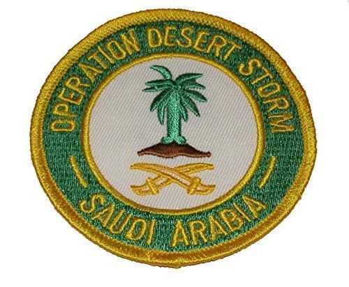 OPERATION DESERT STORM SAUDI ARABIA PATCH PALM TREE CROSSED SWORDS ODS GULF WAR