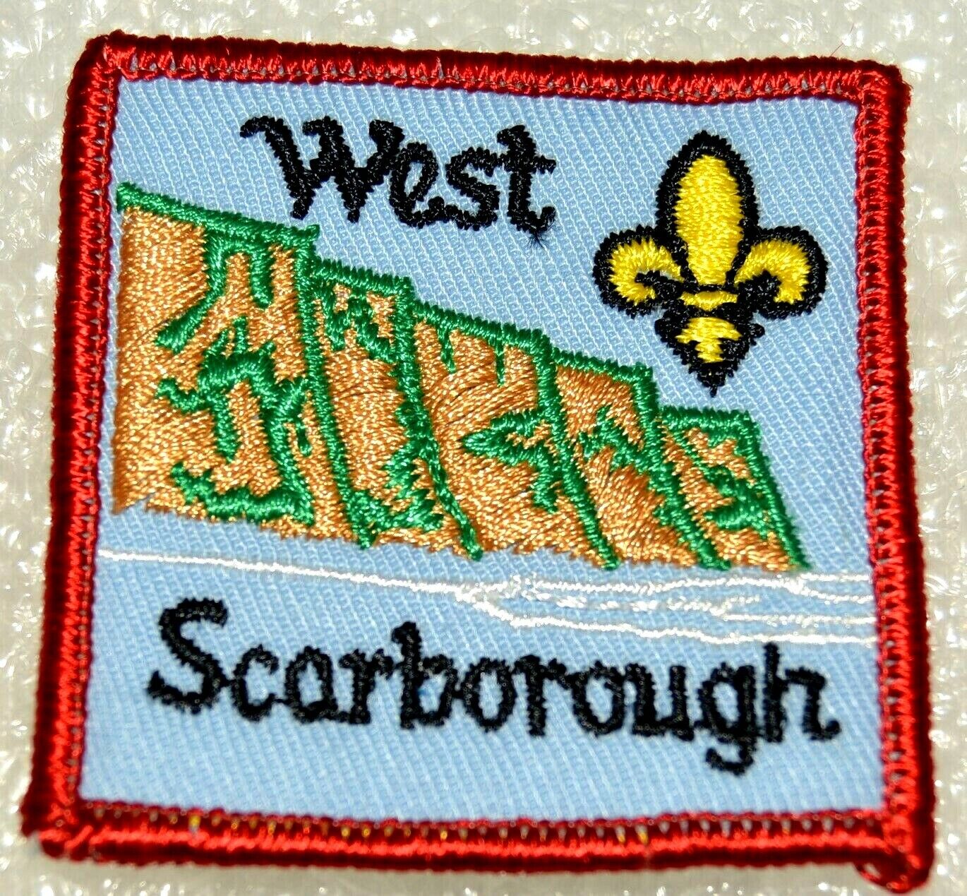 WEST SCARBOROUGH DISTRICT Rolled Edge Square Boy Scout Badge Canadian ONW14BN1