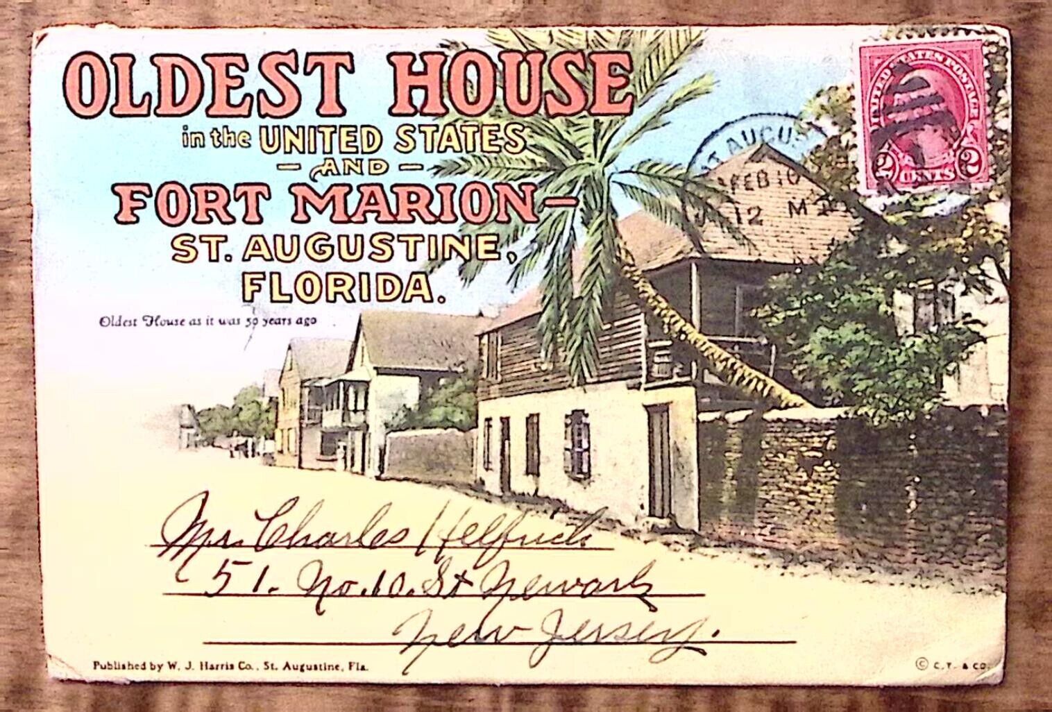 1930s ST AUGUSTINE FL FORT MARION OLDEST HOUSE IN US FOLD OUT SOUVENIR  Z3267