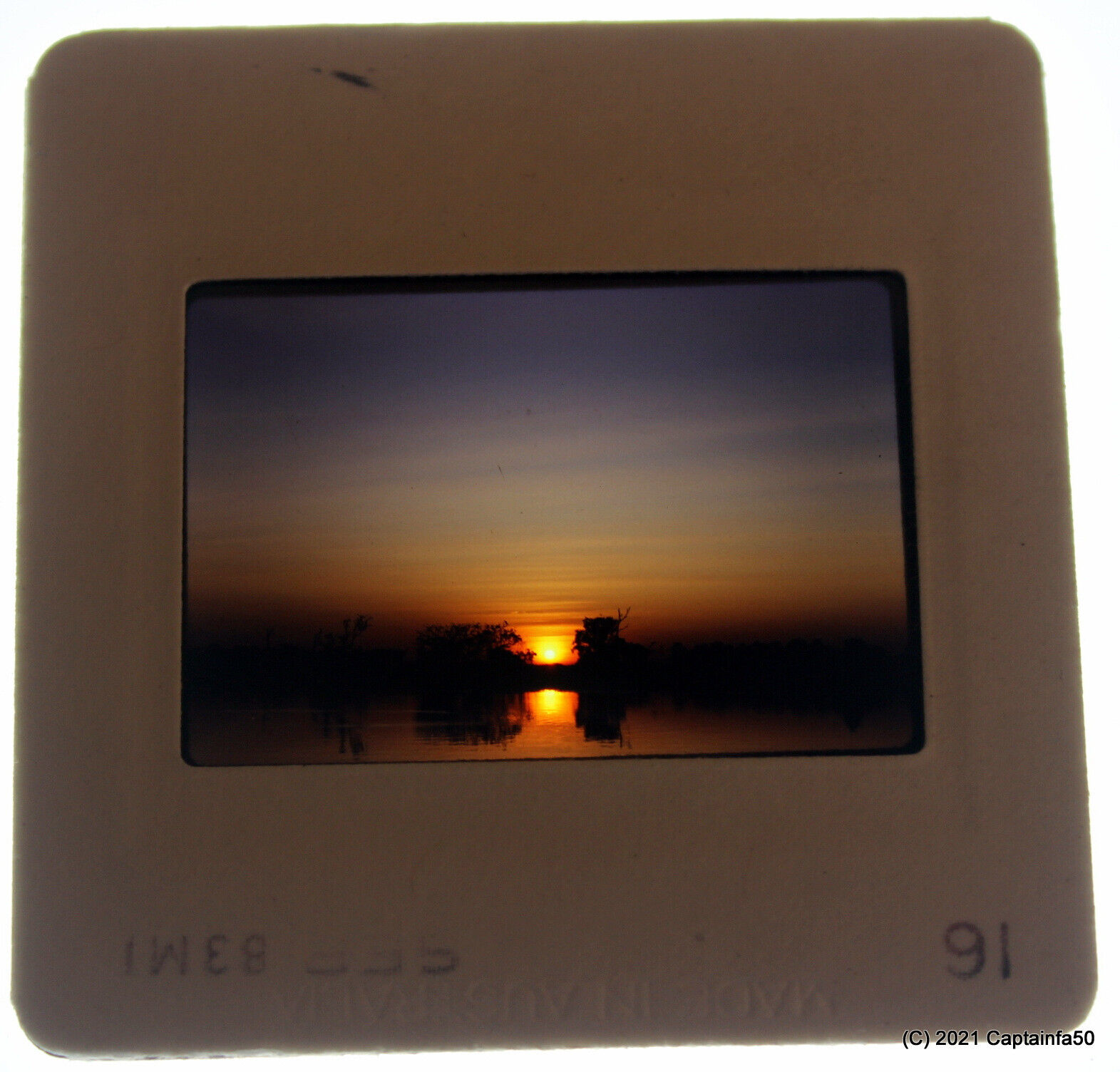 1970s Outback Australia NT Amazing Sunset Over Water 35mm Colour Slide Photo