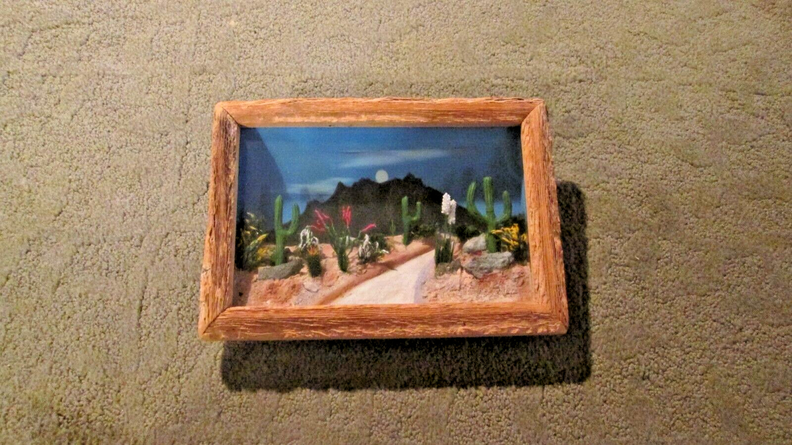 Vintage 3D Desert Scene in Relief diorama picture
