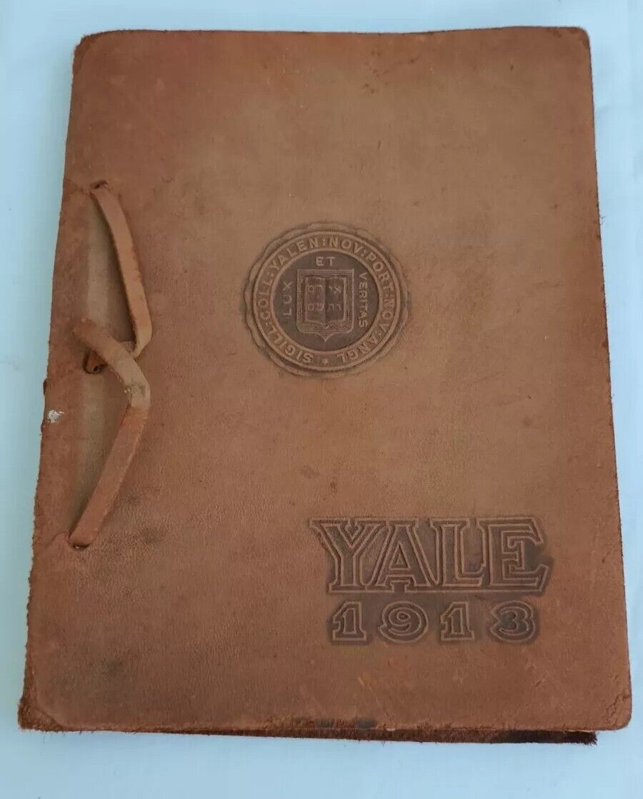 Antique Leather Bound Yale University Commencement 1913 Book (Rare Find)
