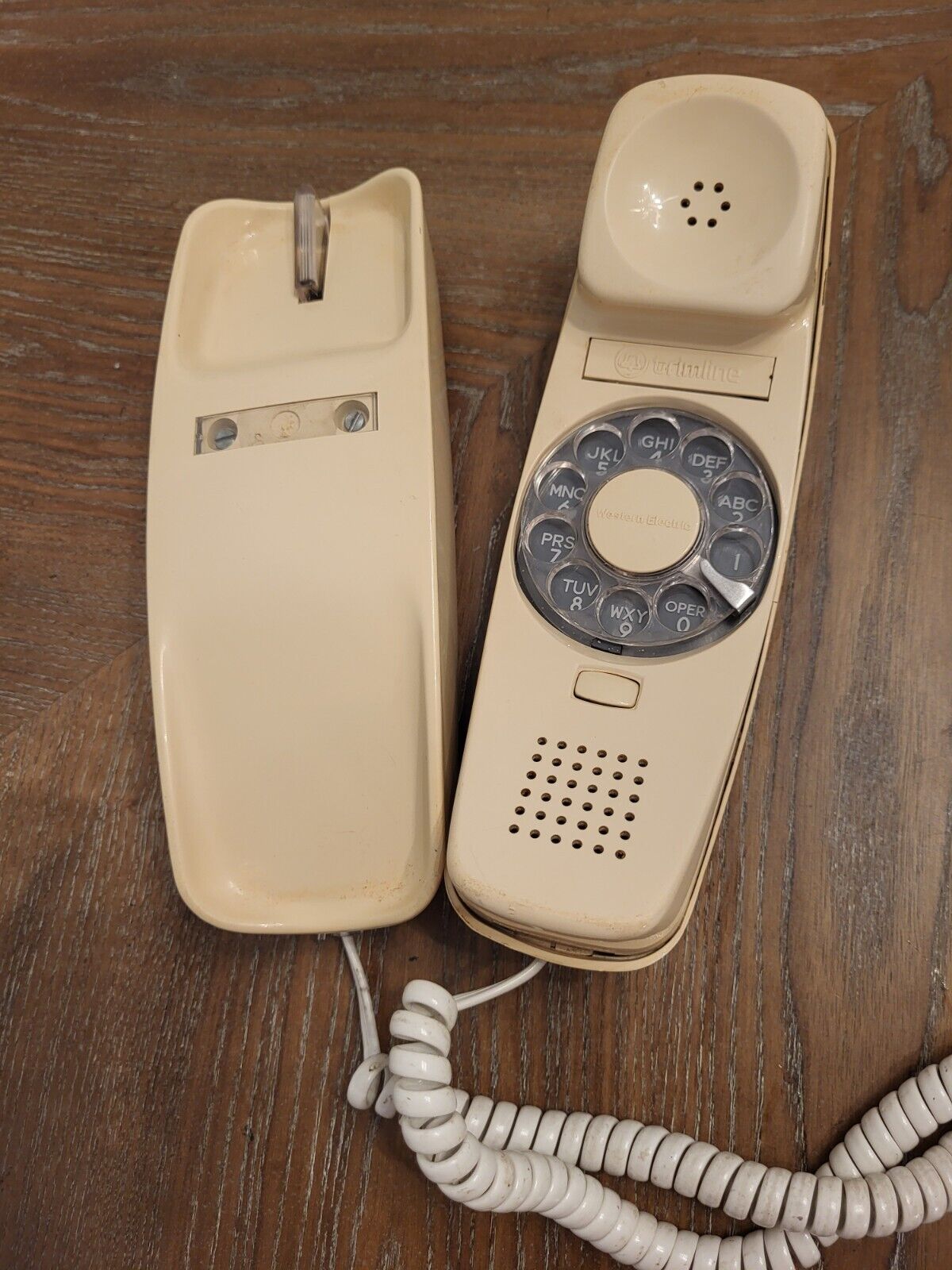 Vtg Western Electric Trimline Cream/Beige Rotary Phone 1970s Bell Systems
