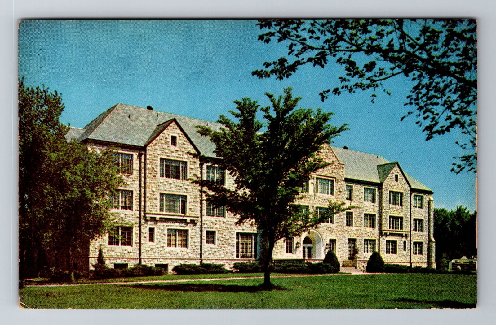 Ottawa KS-Kansas, Women\'s Residence Hall, Ottawa University, Vintage Postcard