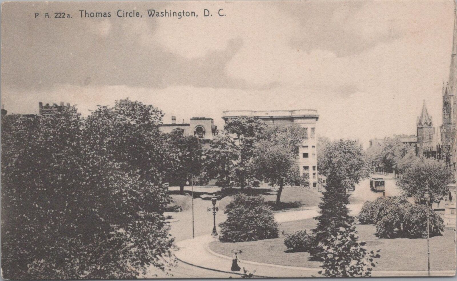 Postcard Thomas Circle Washington DC 