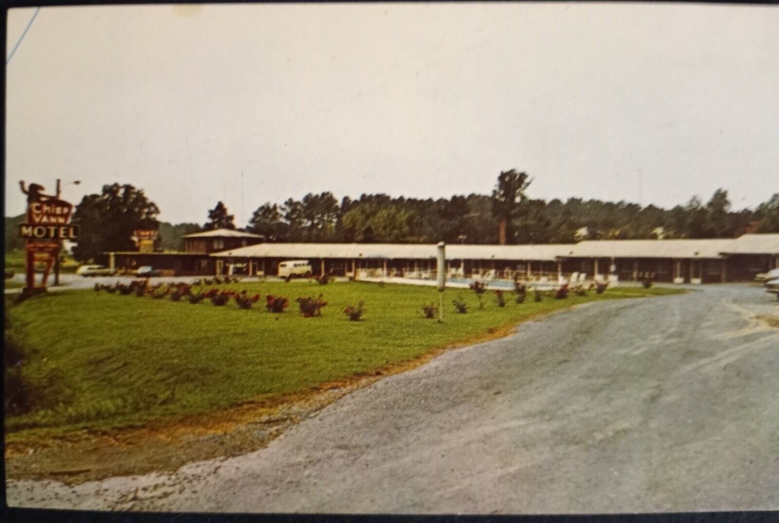 Chatsworth Georgia GA Chief Vann Motel Hwy 411 AAA Pool c1970s Postcard A10