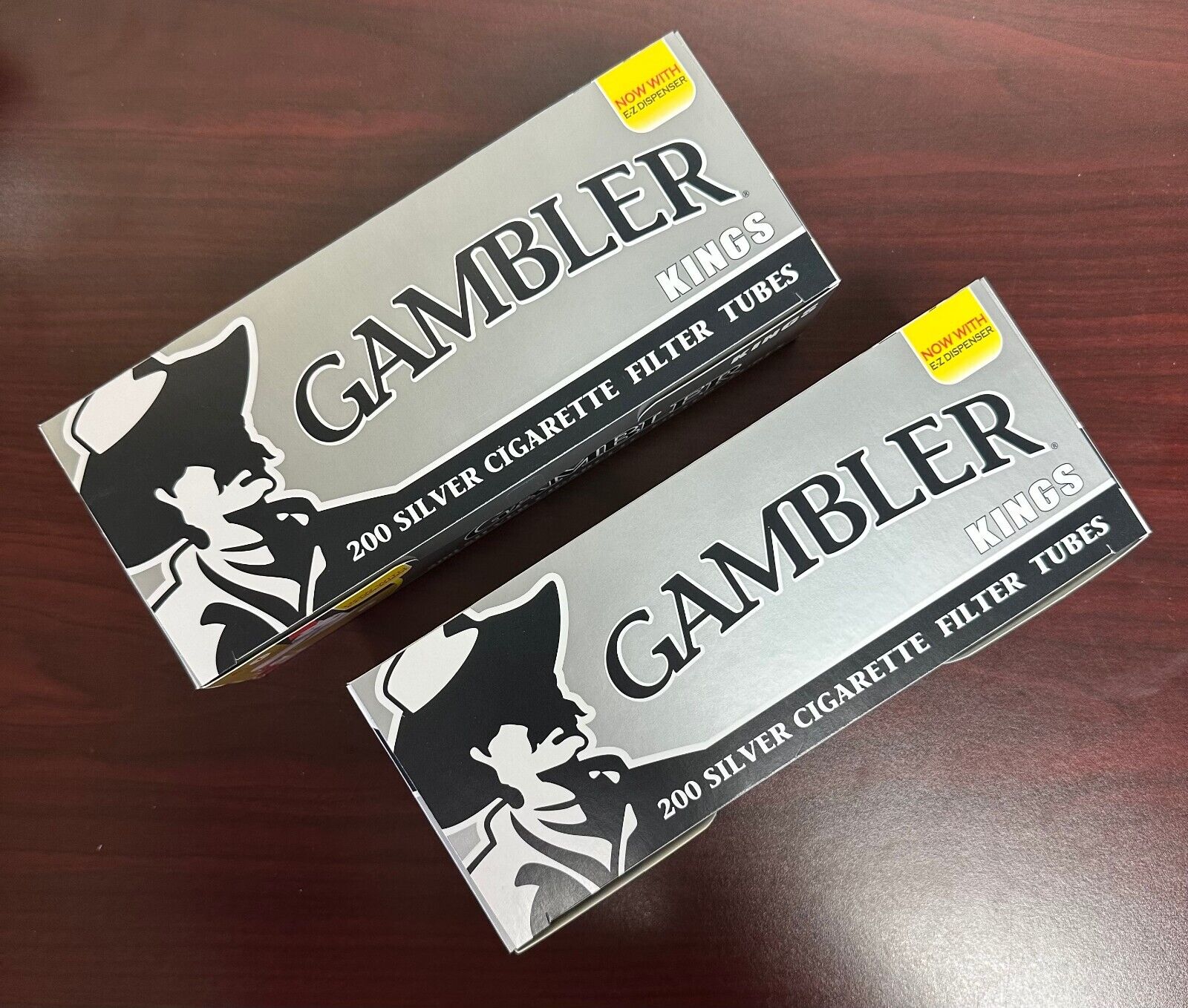 Gambler Silver Ultra Light King Size Cigarette Tubes ~2 Packs