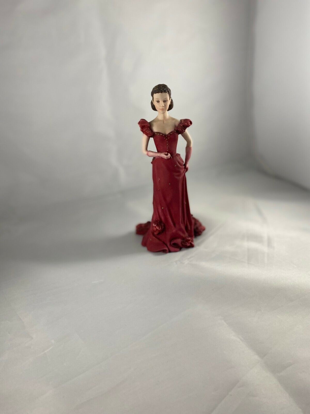 GONE WITH THE WIND DAVE GROSSMAN SCARLETT O\'HARA IN RED DRESS FIGURINE - RARE