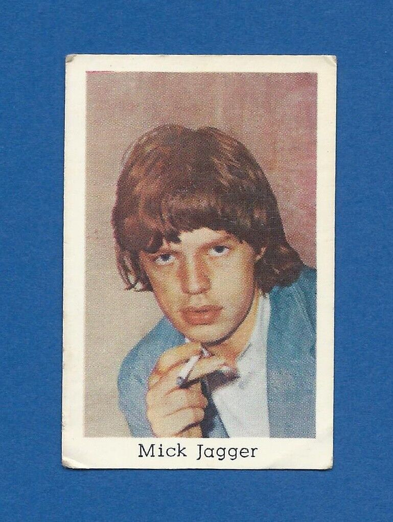 1965-68 Dutch Gum Card Popbilder The Rolling Stones Mick Jagger (1)