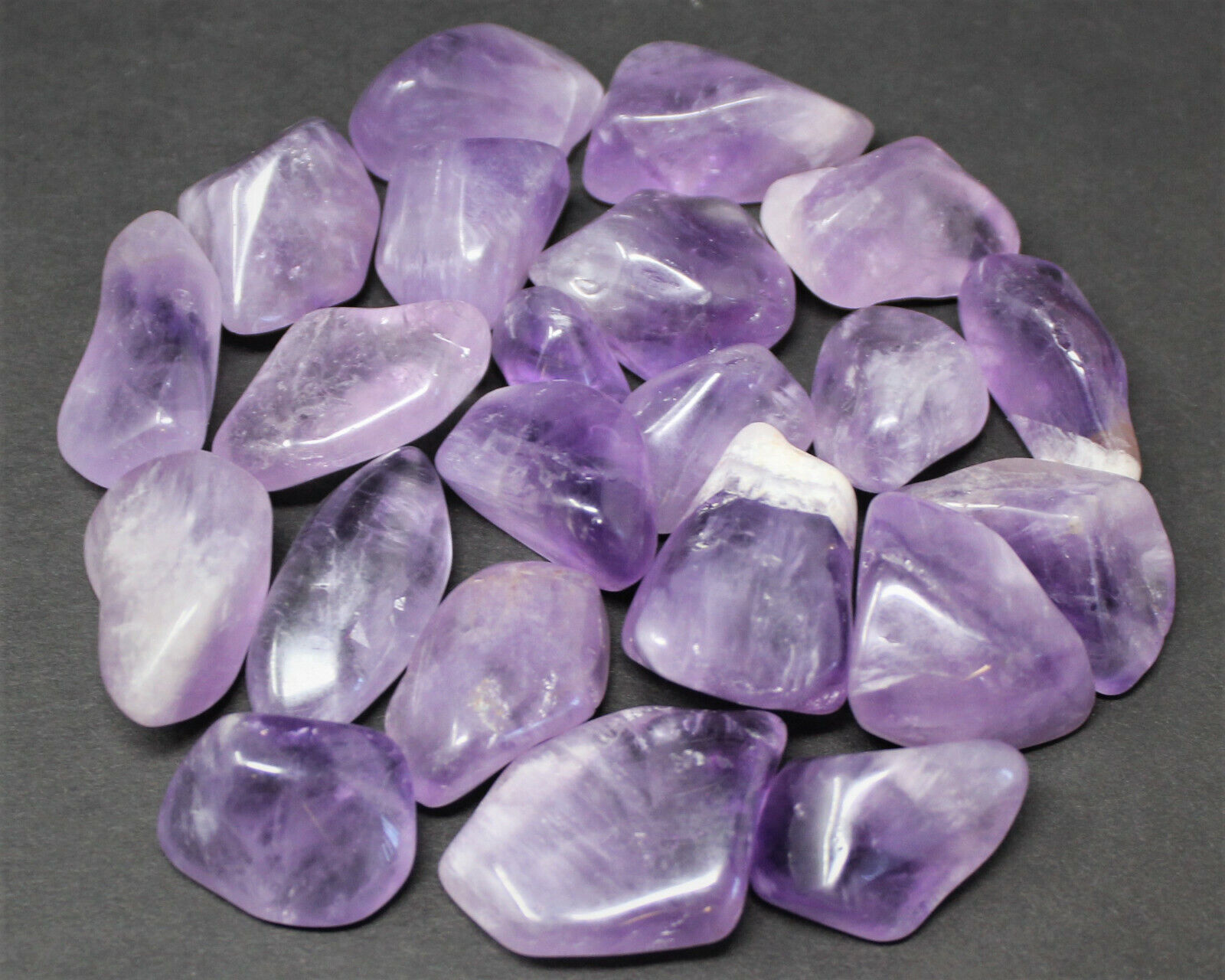 Purple Tumbled Amethyst 2 oz Lot Crystal Healing Reiki Chakra Gemstone