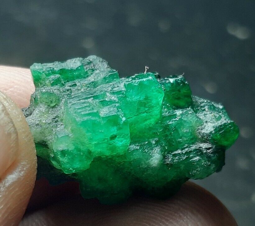 30carats Beautiful Green cluster Emerald terminated specimen from swat Pakistan 