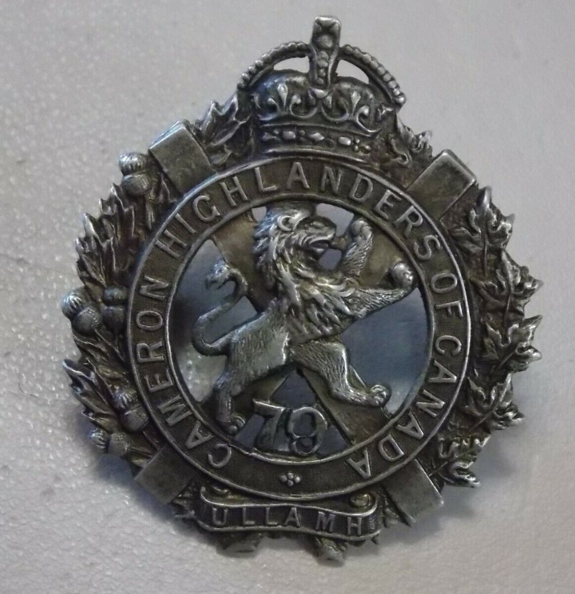 Pre WW1 79th Cameron Highlanders of Canada Collar Badge MM.224