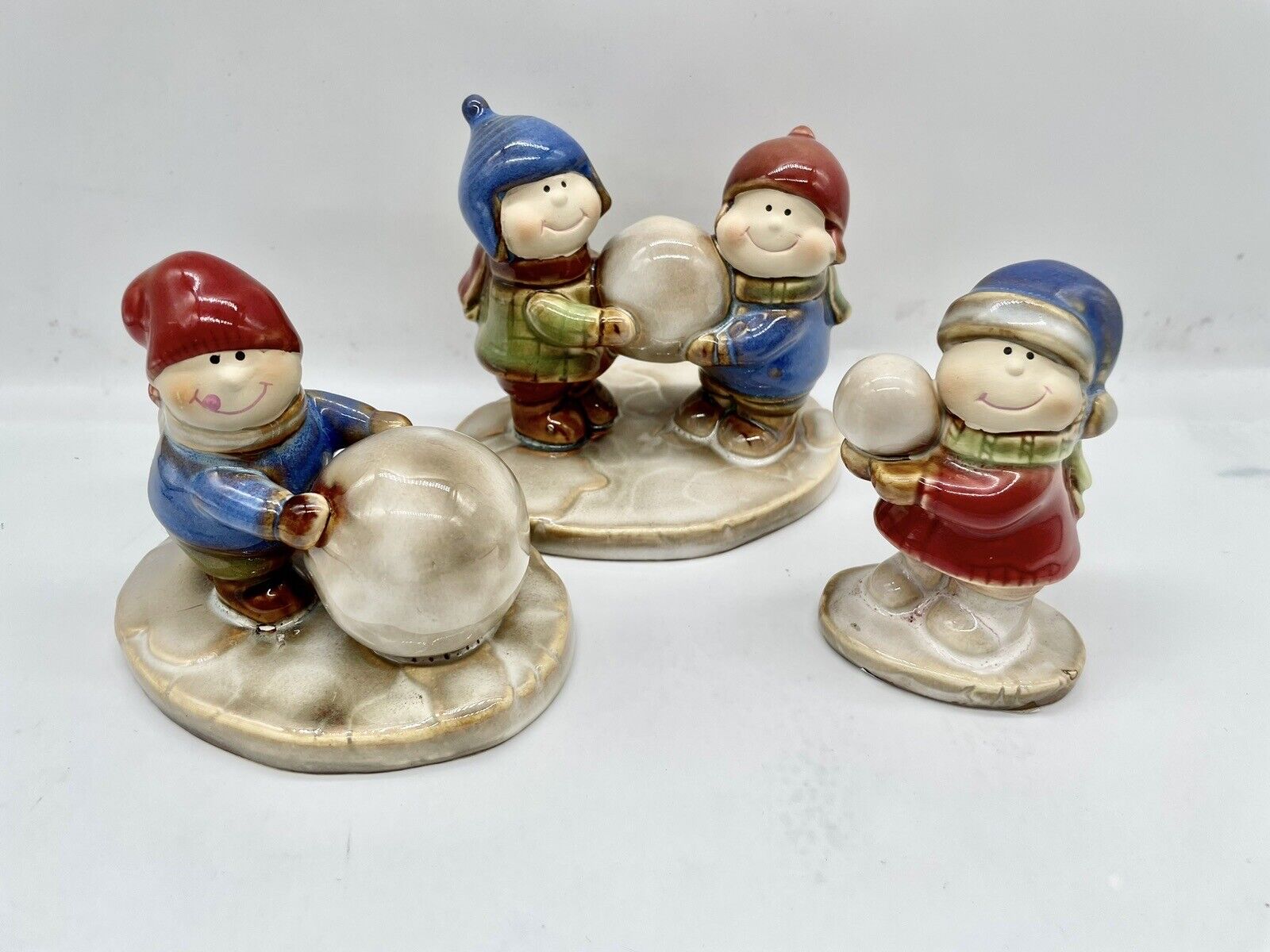 3 CHRISTMASVILLE FIGURINES by RONNIE WALTER for COYNE\'S & COMPANY 2004 Adorable 